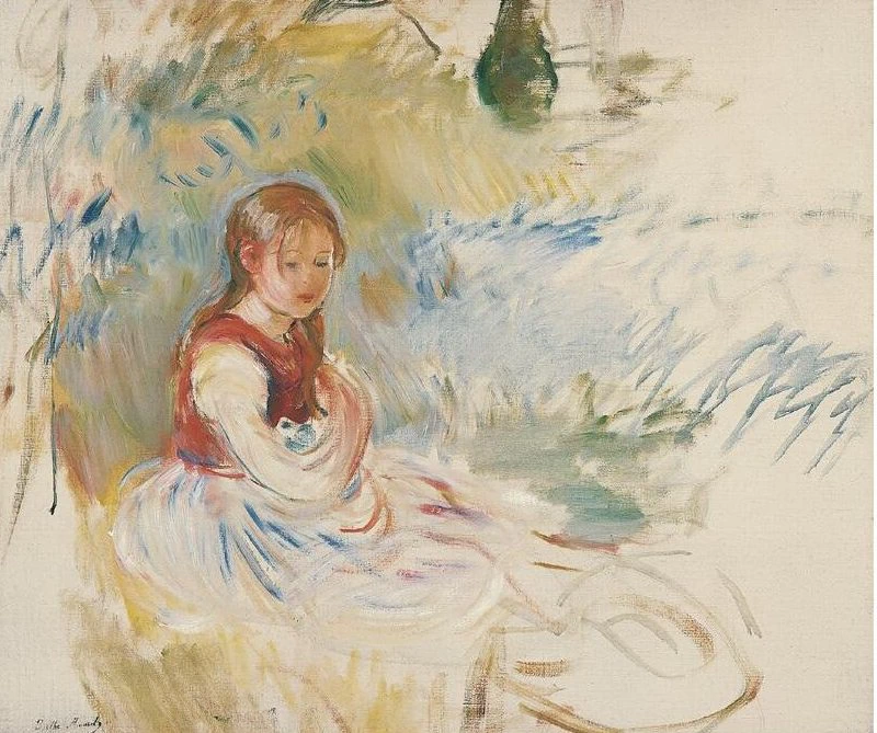 Bambina nell'erba